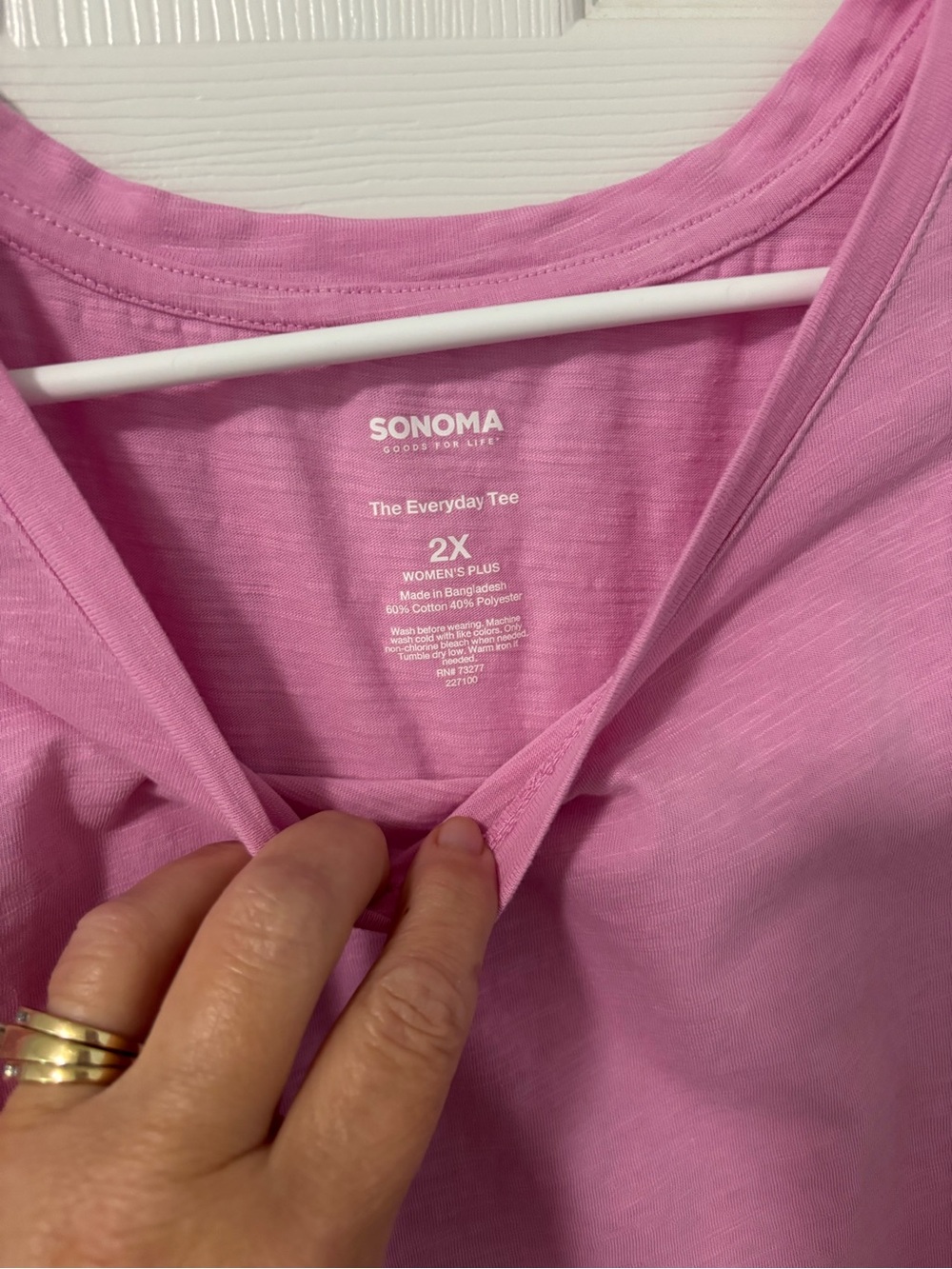 Sonoma Lightweight Scoop Neck Tee - Light Pink - Picture 2 of 3